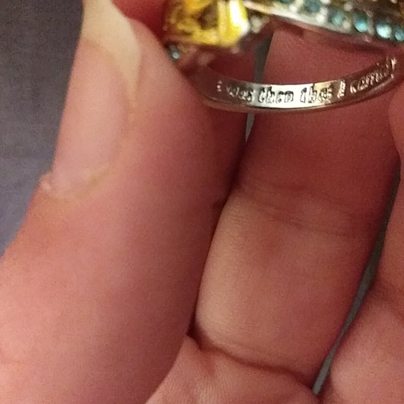 925 Sterling cross +footprint ring - Picture 10 of 10